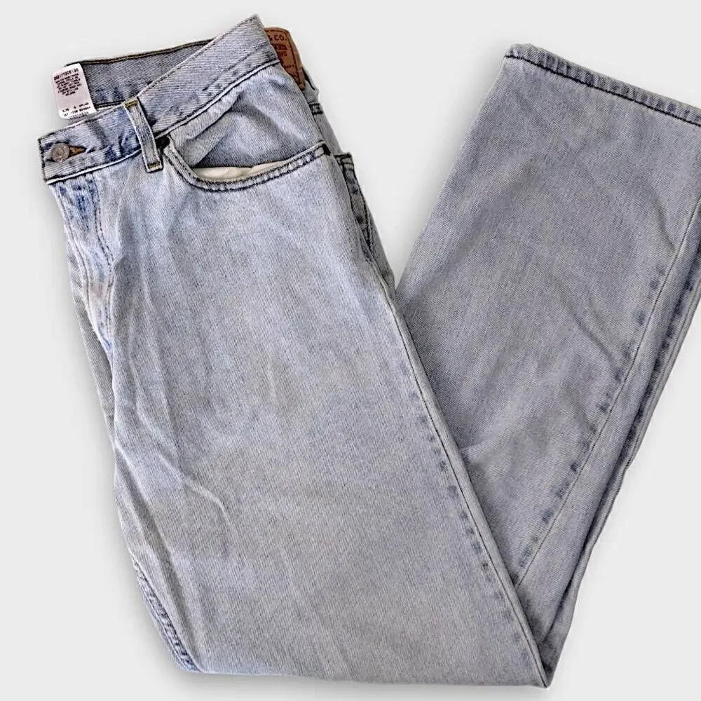 Levis 550 Mens Jeans Sz 34/34  Washed Faded Tapered Leg Relaxed Fit Blue‎ Denim